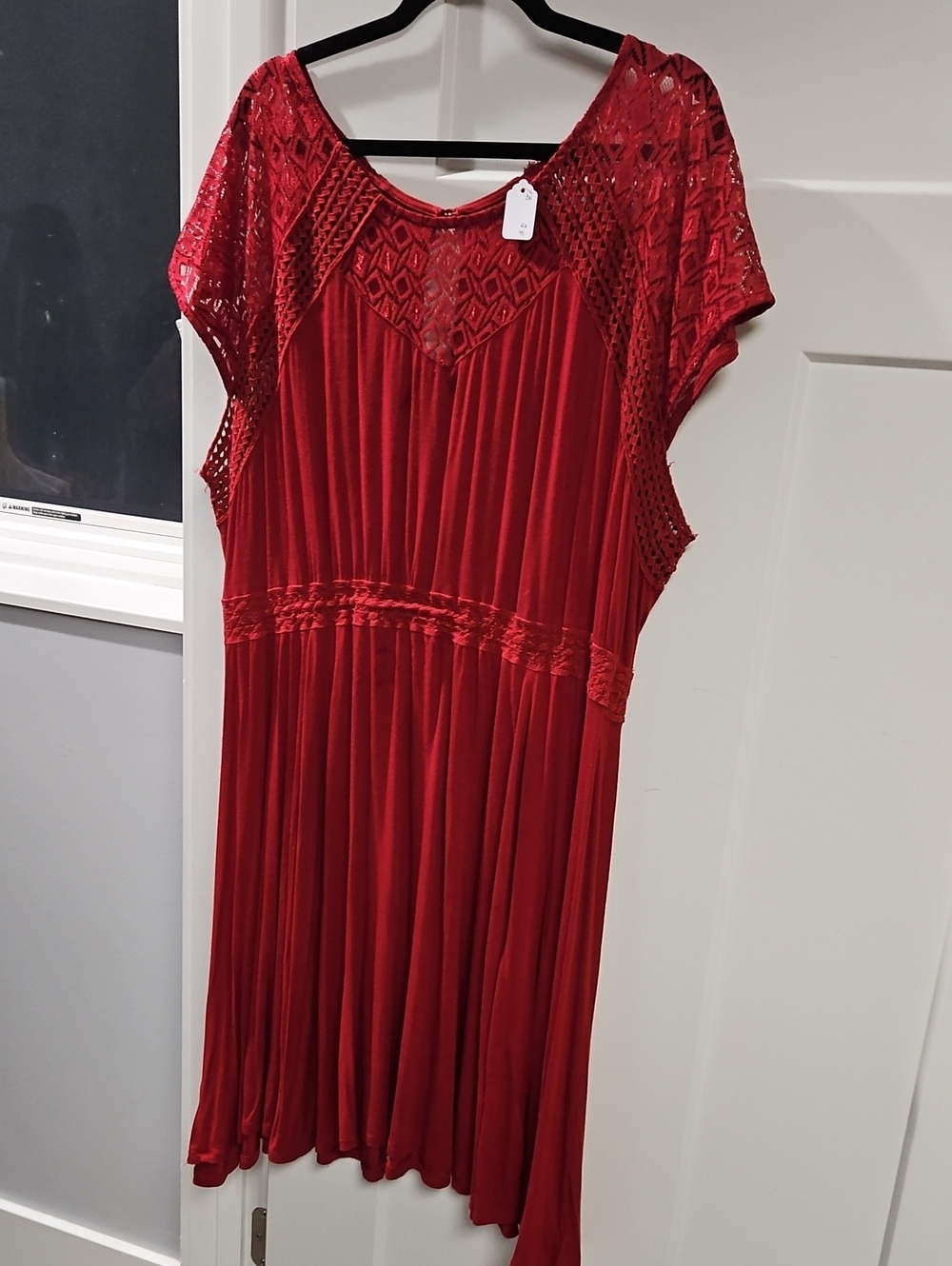 torrid Red Crochet Yoke Midi Dress